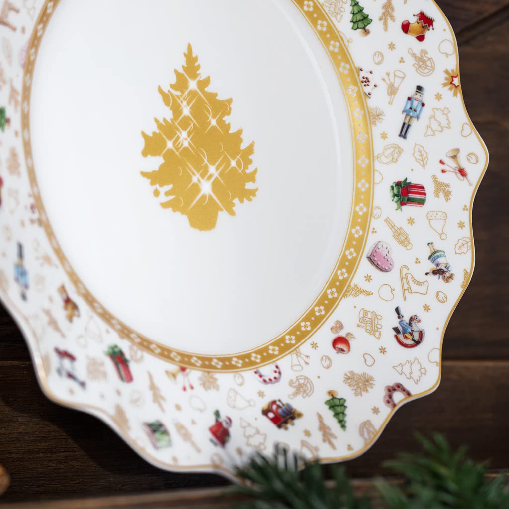 新品未使用　Villeroy & Boch プレート　クリスマス　ゴールド　2枚 Villeroy & Boch Toys Delight